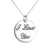Šperky4U Strieborná retiazka s doštičkou "I love you" SN3044