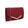 Matná červená dámska listová kabelka Miss Lulu LH1756 RD