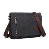 KONO pánska crossbody messenger taška s RFID ochranou E1824 čierna
