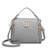 Malá sivá dámska moderná kabelka Miss Lulu E1851