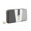 Miss LULU Trojfarebná dámska peňaženka šedá