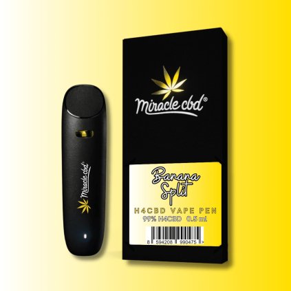H4CBD pen PREMIUM 99% 0,5 ml príchuť Banana Split