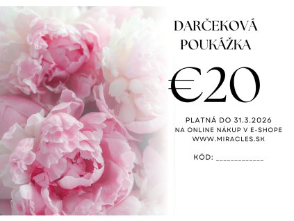 Darčeková poukážka 20 €