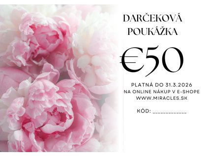 Darčeková poukážka 50 €
