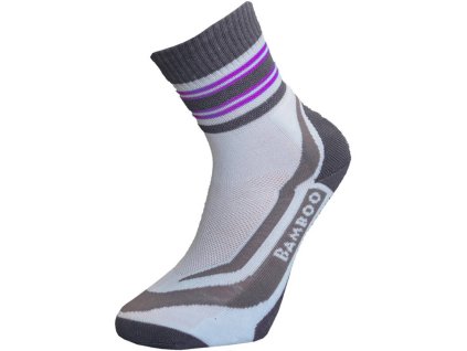 328 bambusove sportovni ponozky bilo fialove