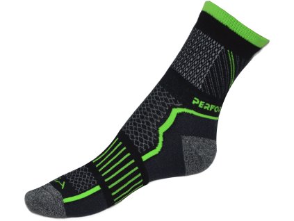 Merino Performance - černo-zelené (Velikost 24-25 cm/EURO 37-50)