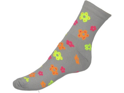 Kytky - šedé (dětské) (Velikost 16-17 cm/EURO 24-27)