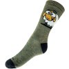 Hladké ponožky Ovce - vlna Merino - khaki (Velikost 24-25 cm/EURO 37-49)