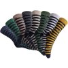 Teplé pruhované ponožky - vlna Merino - zelené (dětské)