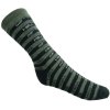 Teplé pruhované ponožky - vlna Merino - khaki (dětské) (Velikost 16-17 cm/EURO 24-54)