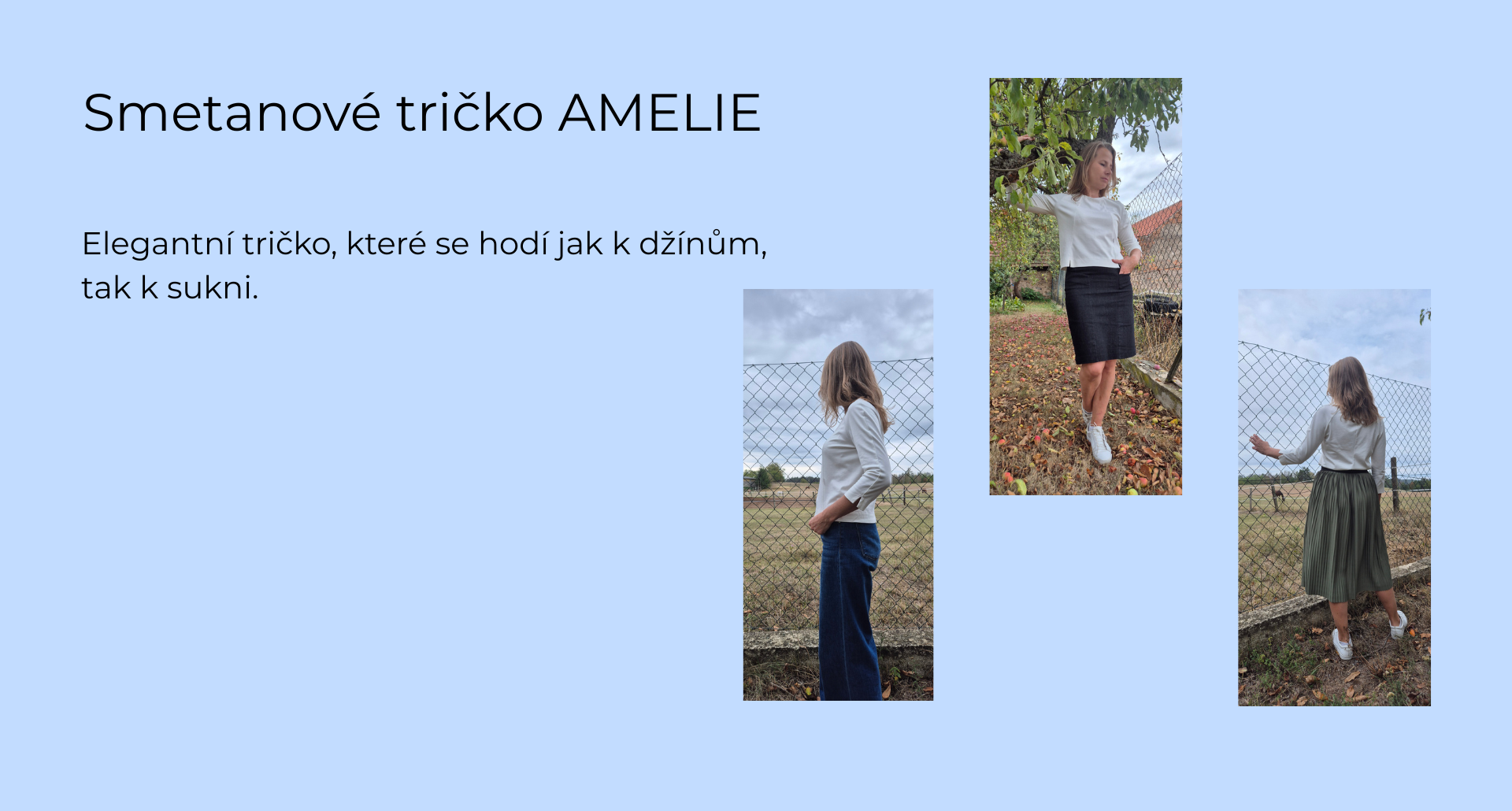Smetanové tričko AMELIE