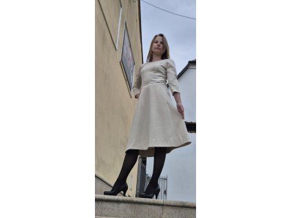 Šaty Abella smetanové