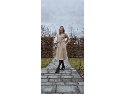 Zavinovací šaty Amarante béžové