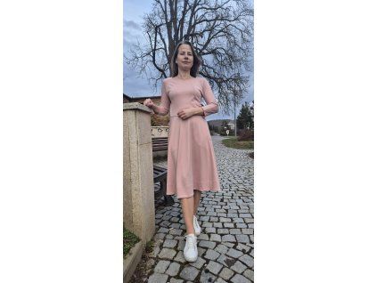 Pudrové šaty Adeline