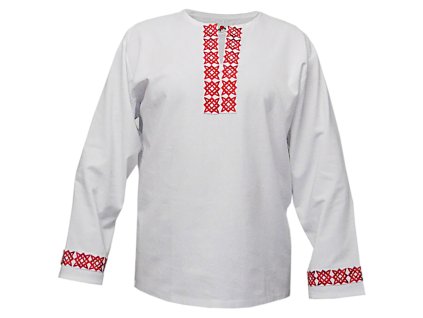 MIREA Slovanske odevy Slovanska kosela Kvadrat Svaroga material lan biely