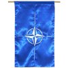 MIREA Zastavy vlajky Zastava NATO 150x100 cm satenova material PES leskly saten orientacia zvislo