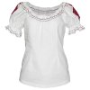 MIREA Ludove odevy Damska vysivana bluzka s bordovou vysivkou material bavlna biela