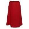 MIREA Ludove odevy Damska lanova sukna s cipkou zozadu material lan cerveny