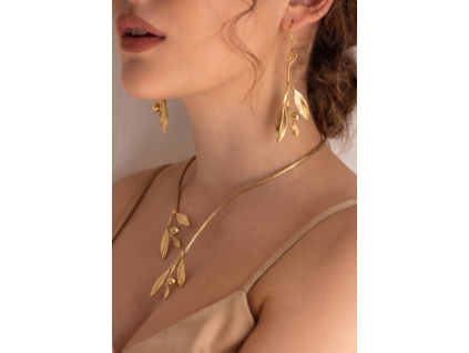 Kalliope Nausnice Olive 1