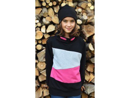 Mikina se stojákem - pink / DMI 5