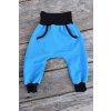 dětské baggy tepláky, velikost (Barva tyrkys s černou, Velikost 140)