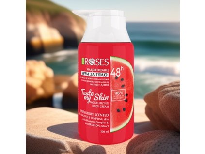 TASTE MY SKIN hydratačný telový krém 48h s kyselinou hyaluronóvou a extraktom z melóna 300ml