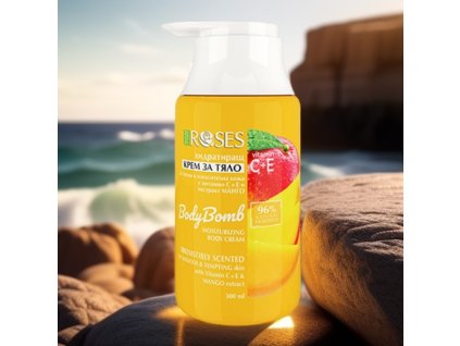 BODY BOMB hydratačný telový krém s vitaminmi C-E s extraktom z manga 300 ml