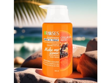 MAKE ME ICONIC hydratačný vyhladzujúci telový krém COLLAGEN+ s vôňou papáje 300 ml