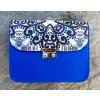 Modrá kabelka Silver+ 2 vymeniteľné flapy