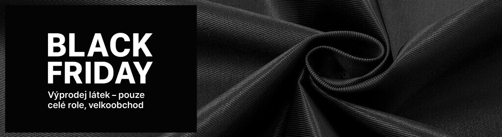 Black Friday výprodej látek – slevy na celé role, Mirtex.cz