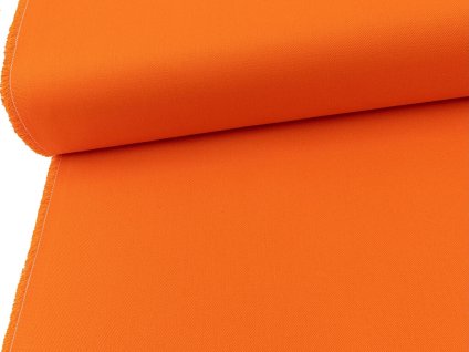 Tkanina kepr oranžová 295 g/m², 100 % bavlna – extra odolná pro pracovní oděvy, zástěry a technické použití