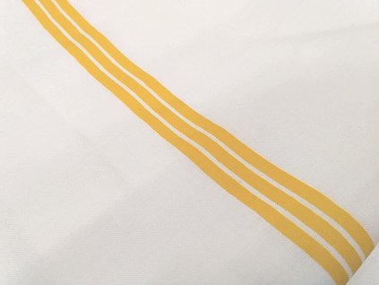 Plátno DOMESTIK 145/P33 Žlutý pruh do zdravotnictví šíře 150cm