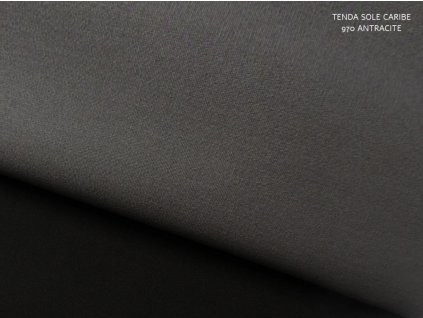 Tkanina TENDA SOLE CARIBE 210 (970 antracitová ANTRACITE)-160cm / VELKOOBCHOD