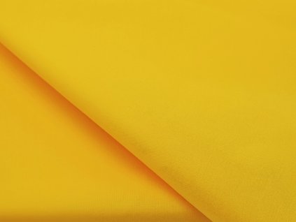 Tkanina kepr žlutá, 65 % PES / 35 % bavlna, 155–165 g/m² – odolná pro pracovní oděvy, pláště a zástěry