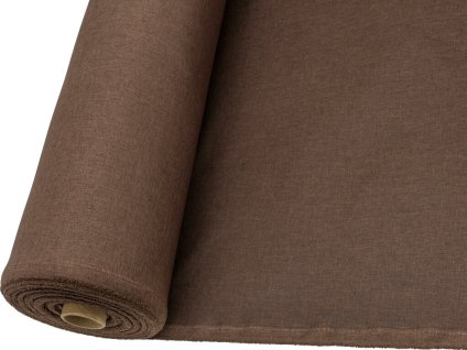 Oxford LINEN 200 hnědá Choco – vodoodpudivá potahová tkanina s lněným efektem, 100% polyester.
