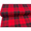 Látka FLANEL 165/S3 Kostky červeno-černé šíře 150cm