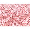 Bavlněné plátno Domestik 145 s červeným ornamentálním vzorem, šíře 150 cm, vhodné pro ložní povlečení a bytový textil.