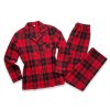 Flanel v červeno-černých kostkách, měkký a hřejivý materiál pro košile, pyžama i zimní doplňky.