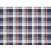 Flanel 165 s velkými modro-červeno-šedými kostkami, hřejivá bavlněná tkanina vhodná na košile, pyžama a pohodlný domácí textil.