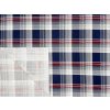 Flanel 165 s velkými modro-červeno-šedými kostkami, hřejivá bavlněná tkanina vhodná na košile, pyžama a pohodlný domácí textil.