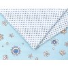Látka FLANEL 150/8364-1 Puntíky modré šíře 150cm