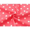 Plátno DOMESTIK 145/13069-12 Růžový poklad Puntíky 10mm šíře 150cm Zbytková metráž