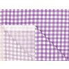 Tkanina plátno 100 % bavlna, fialová kostka 7 mm na bílém podkladu – pro povlečení, oděvy a patchwork