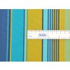 Tkanina Tenda Sole Caribe s UV ochranou, žluto-modro-tyrkysové pruhy, odolná látka pro markýzy, slunečníky a zahradní doplňky.