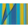 Tkanina Tenda Sole Caribe s UV ochranou, žluto-modro-tyrkysové pruhy, odolná látka pro markýzy, slunečníky a zahradní doplňky.