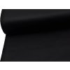 Tkanina strečový kepr černá, 64% PES/33% CO/3% EL, 160 g/m², šíře 147 cm – pevná, pružná; na pracovní oděvy, kalhoty, zástěry a pláště.