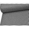 Plátno Domestik s jemným vzorem černého kára 7 mm, vhodné pro ložní povlečení, prostěradla a bytový textil s klasickým, nadčasovým vzhledem.