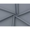 Tkanina kepr šedá, 65 % PES/35 % bavlna, 155–165 g/m², šíře 150 cm – odolná pro pracovní oděvy, pláště a zástěry.