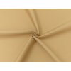 Tkanina polycotton kepr béžová, 65/35, 160 g/m² – pevná, sanforizovaná, ideální na pracovní ošacení.