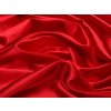 Hladký bavlněný satén v červeném odstínu Rosso, jemný lesk a luxusní vzhled, ideální pro ložní prádlo, ubrusy a dekorativní textil.